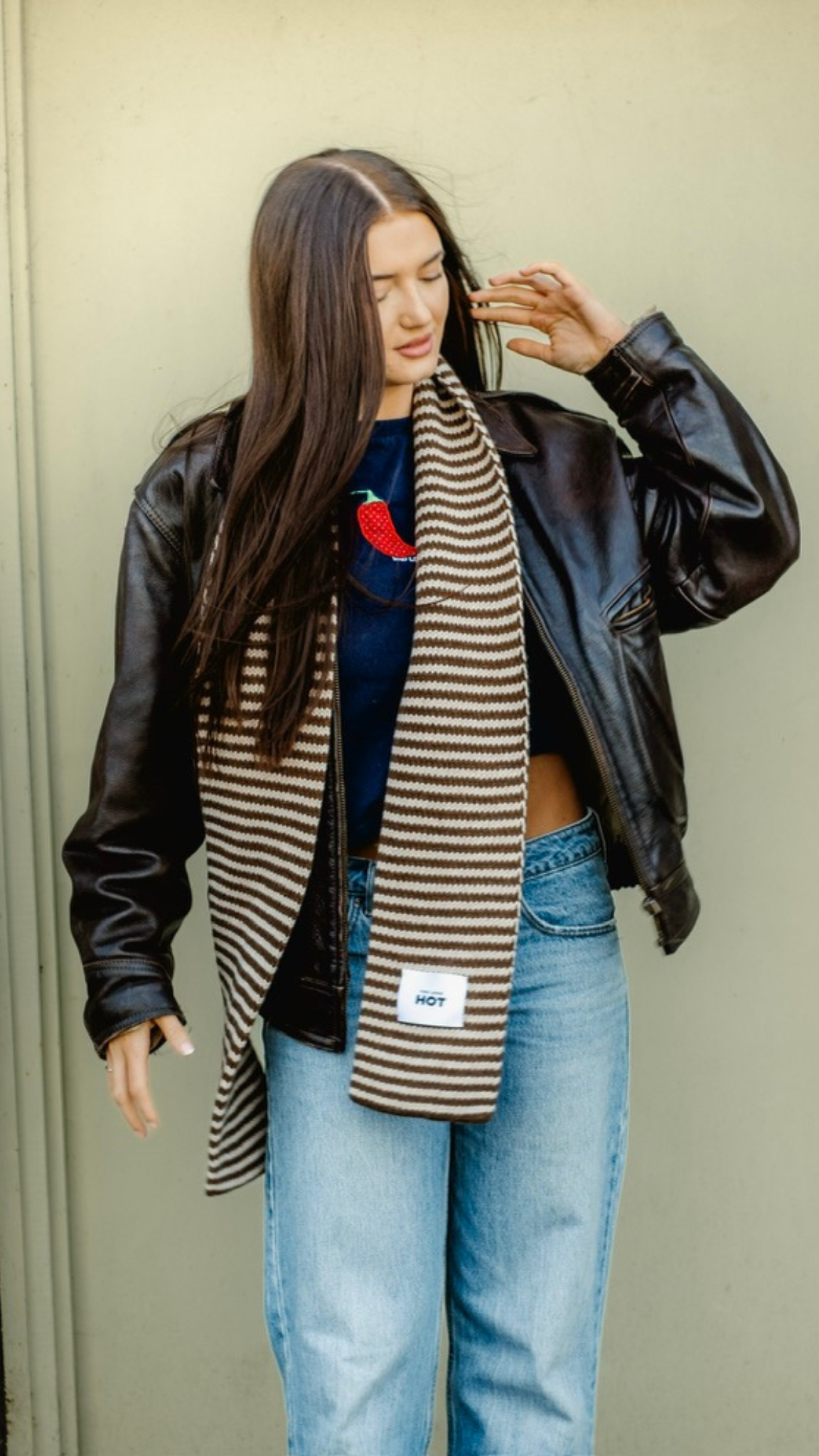 The Lorelai Scarf - Brown & Oatmeal