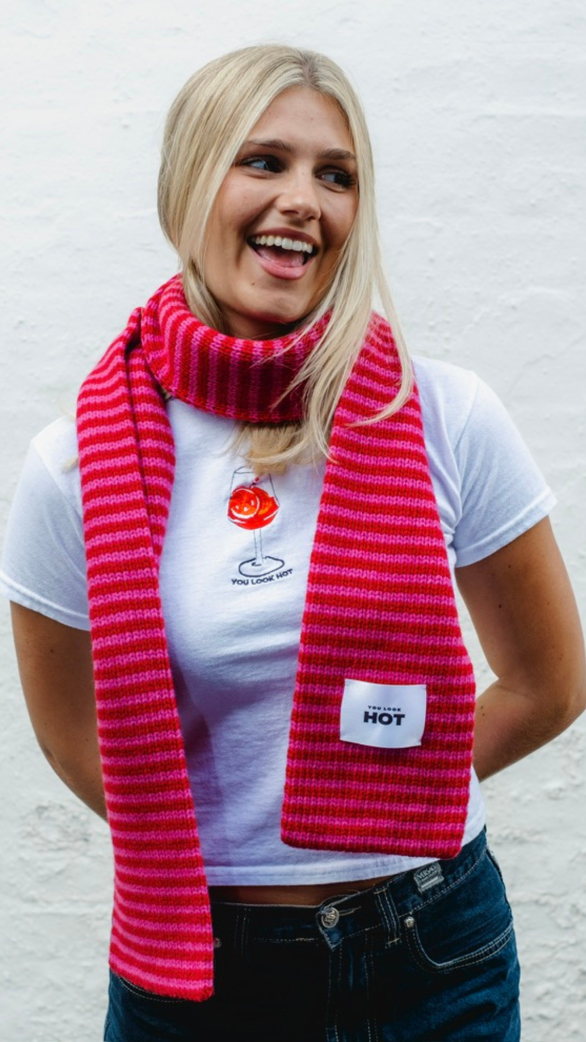 The Lorelai Scarf - Red & Pink