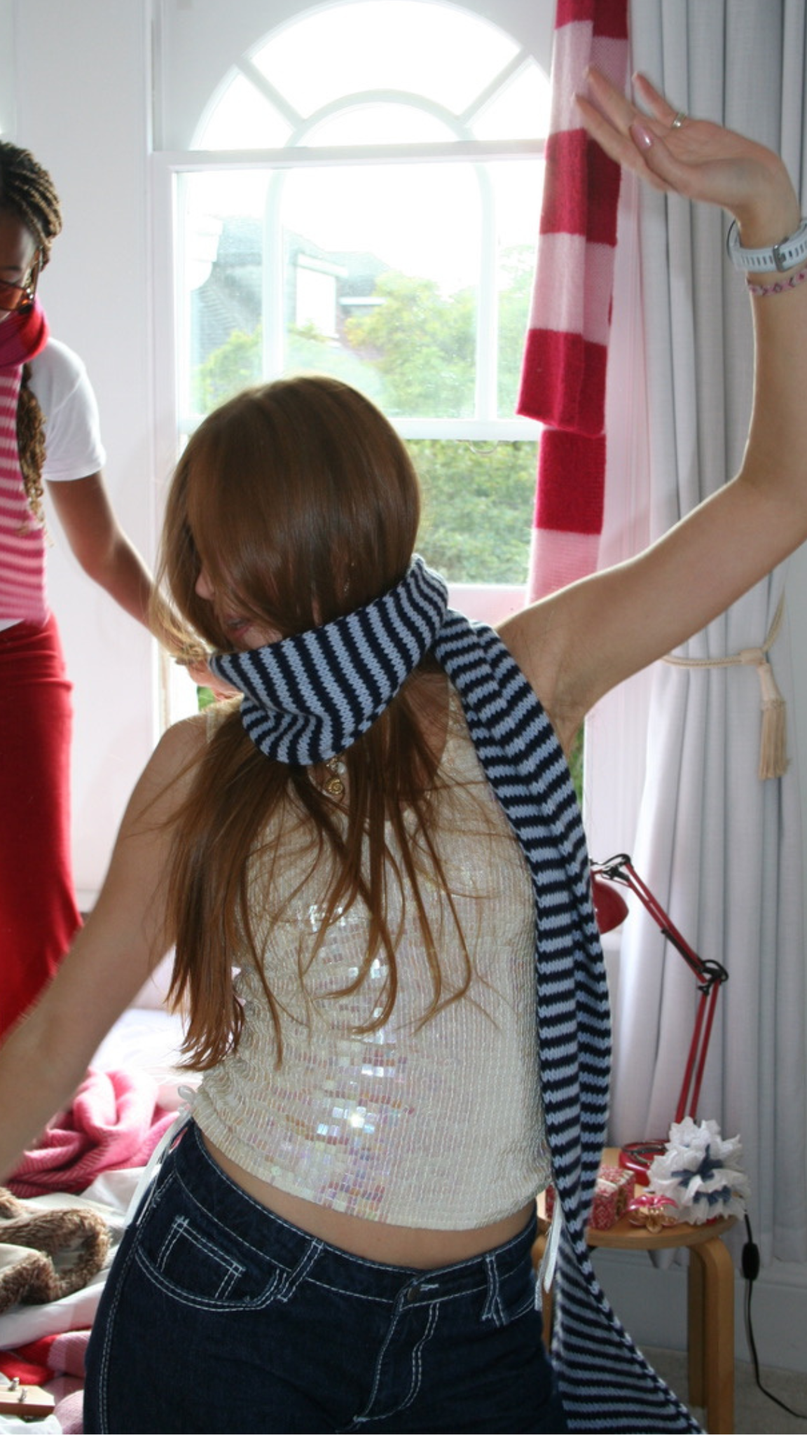 The Lorelai Scarf - Navy & Light Blue