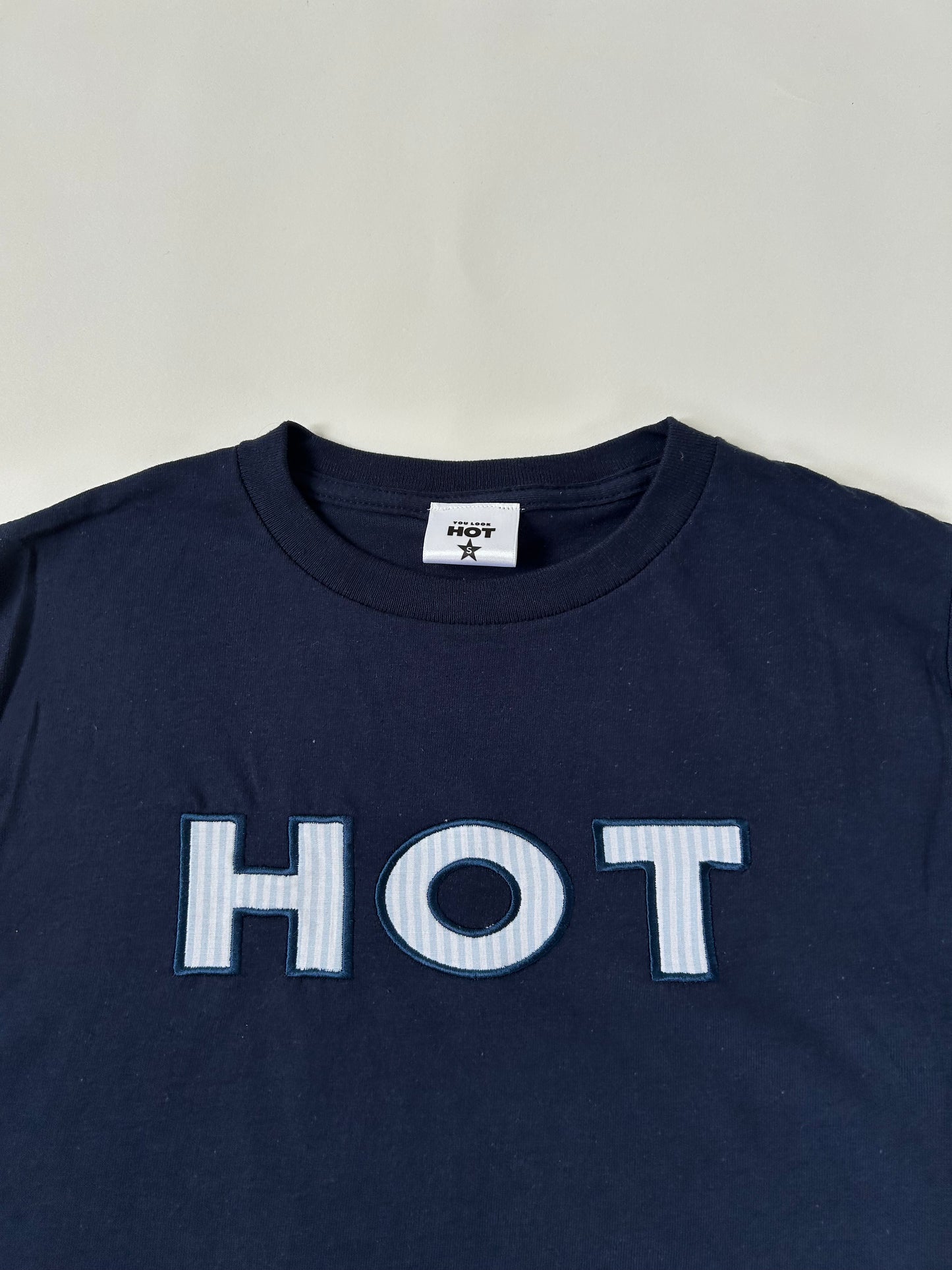 The HOT Baby Tee - Navy and Blue Stripes