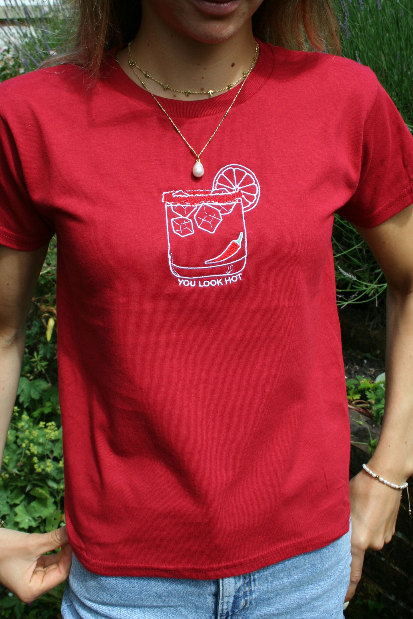 The SPICY Baby Tee - Red and Spicy Marg