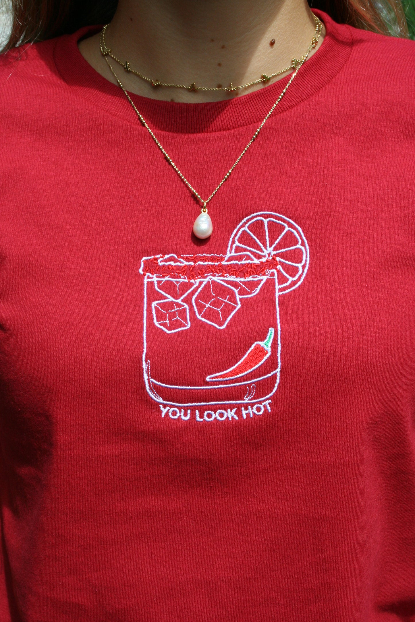 The SPICY Baby Tee - Red and Spicy Marg