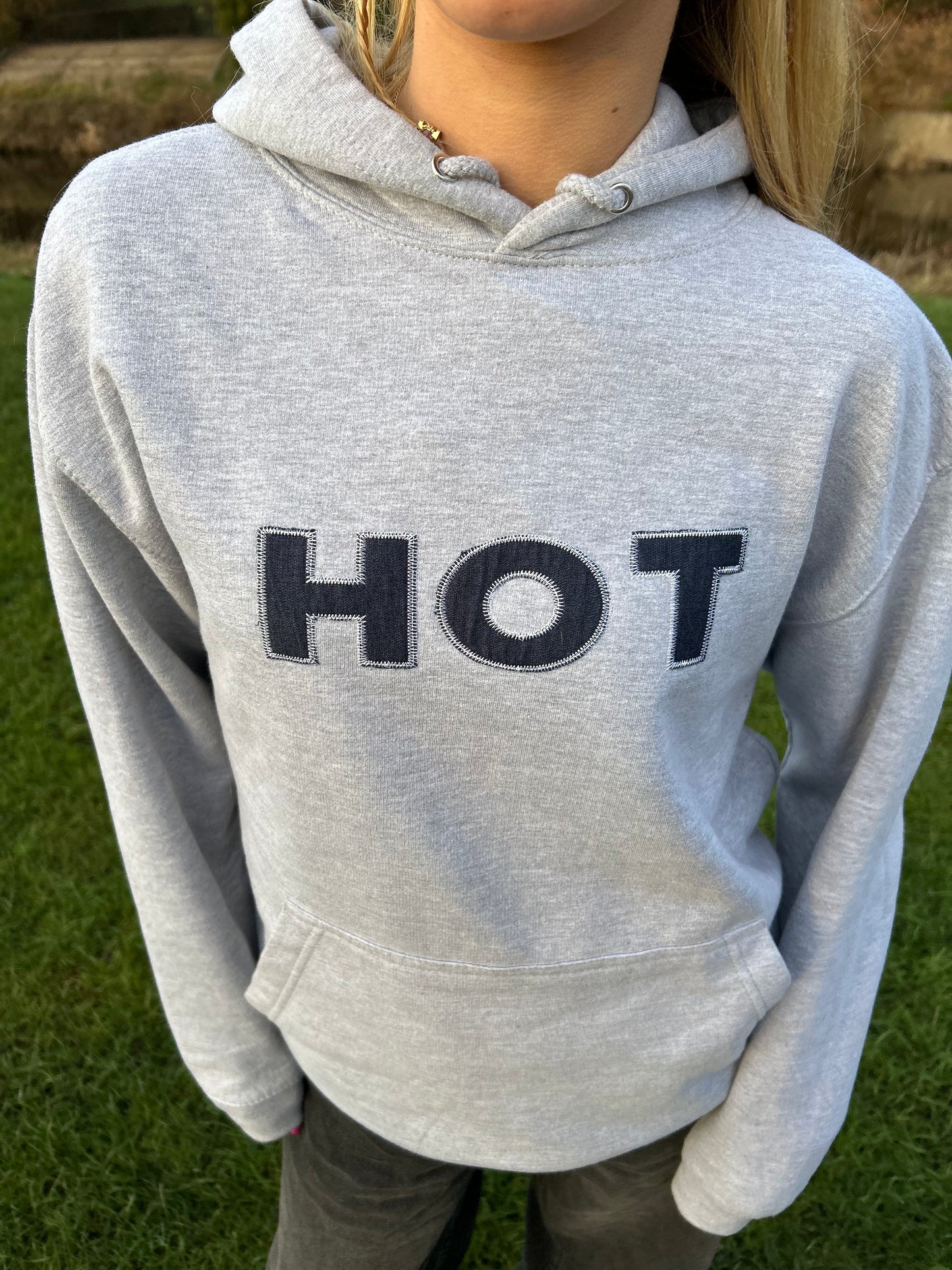 The HOT Hoodie - Grey and Denim