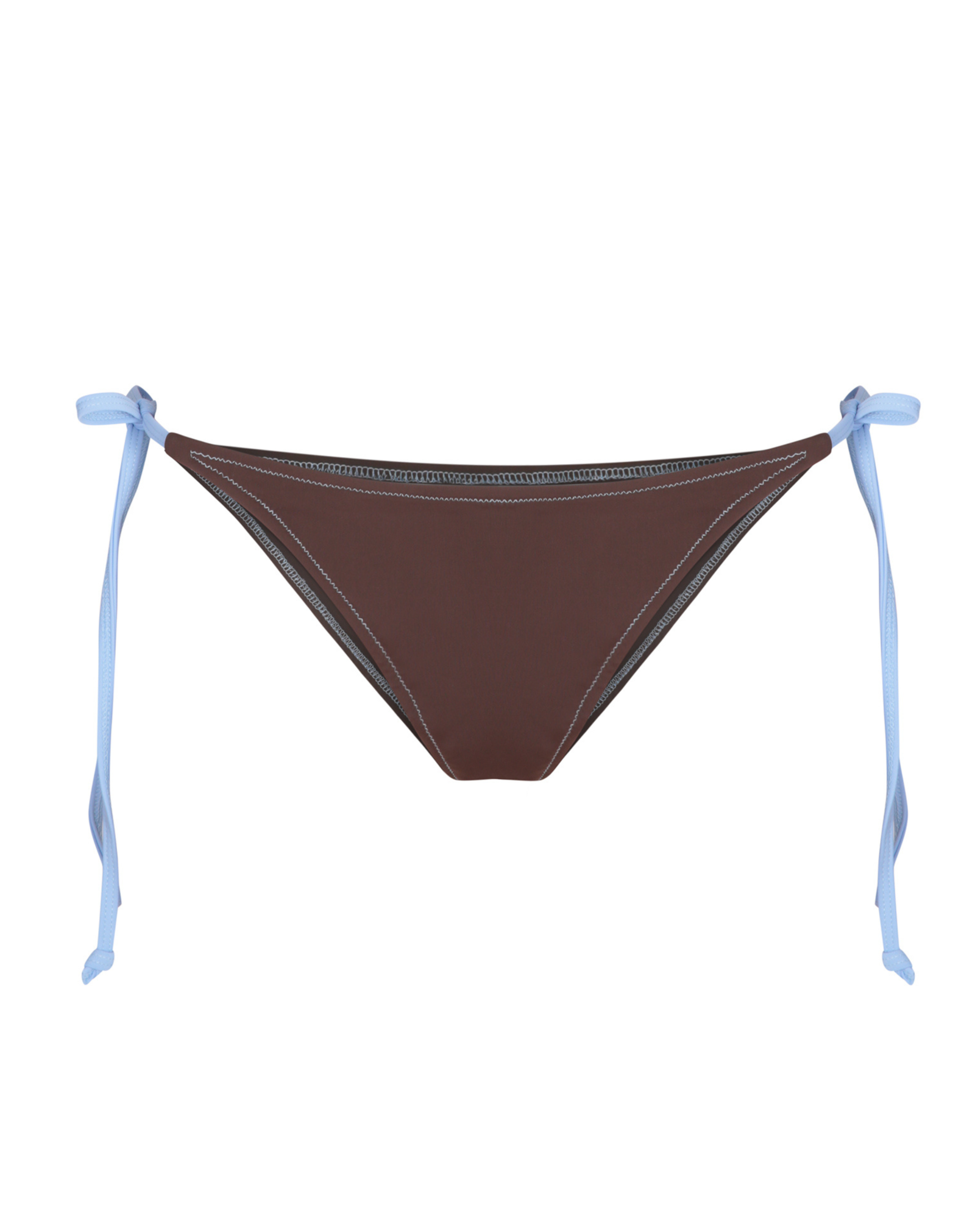 The Tiggy Bikini Bottoms - Brown & Light Blue