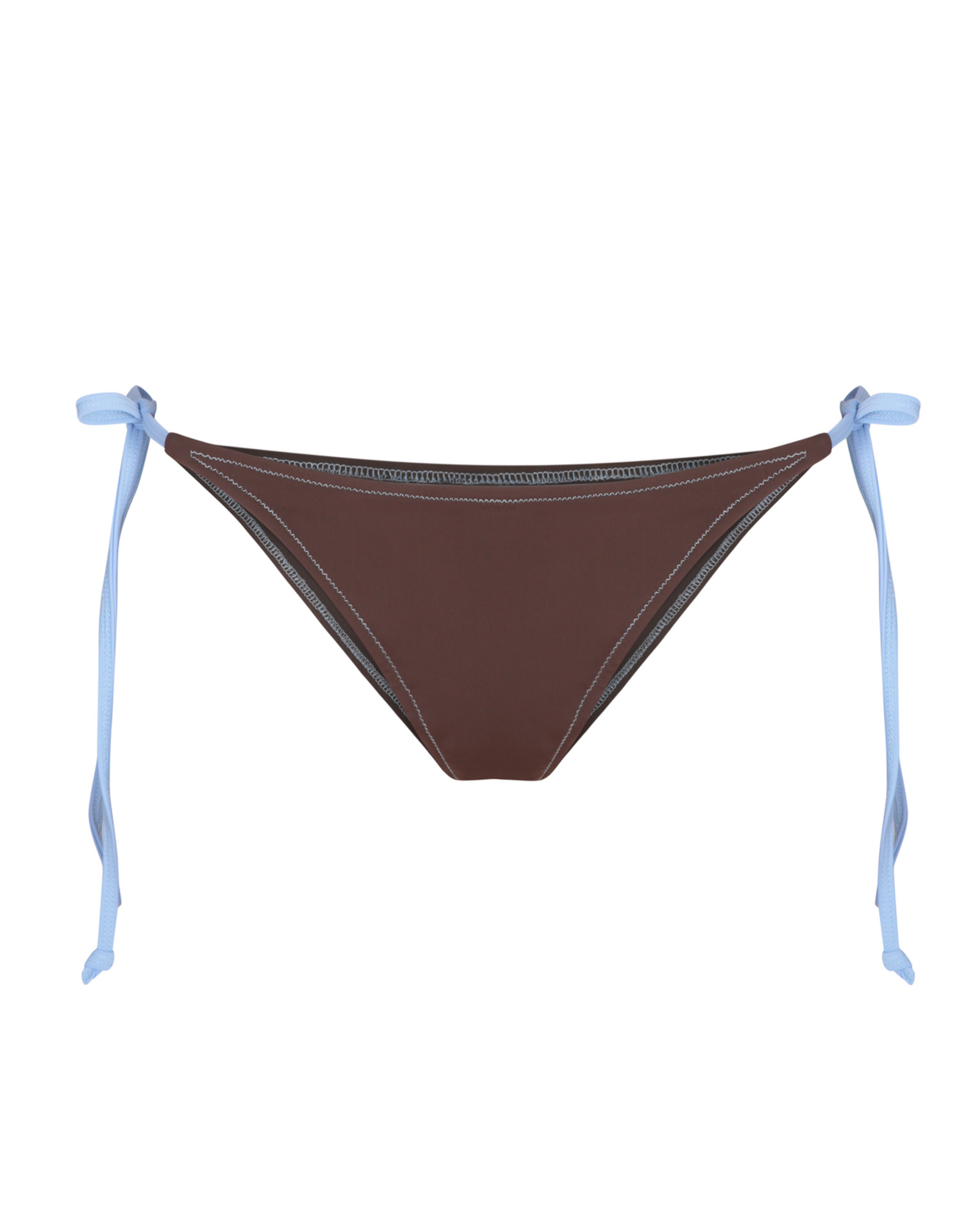 The Tiggy Bikini Bottoms - Brown & Light Blue