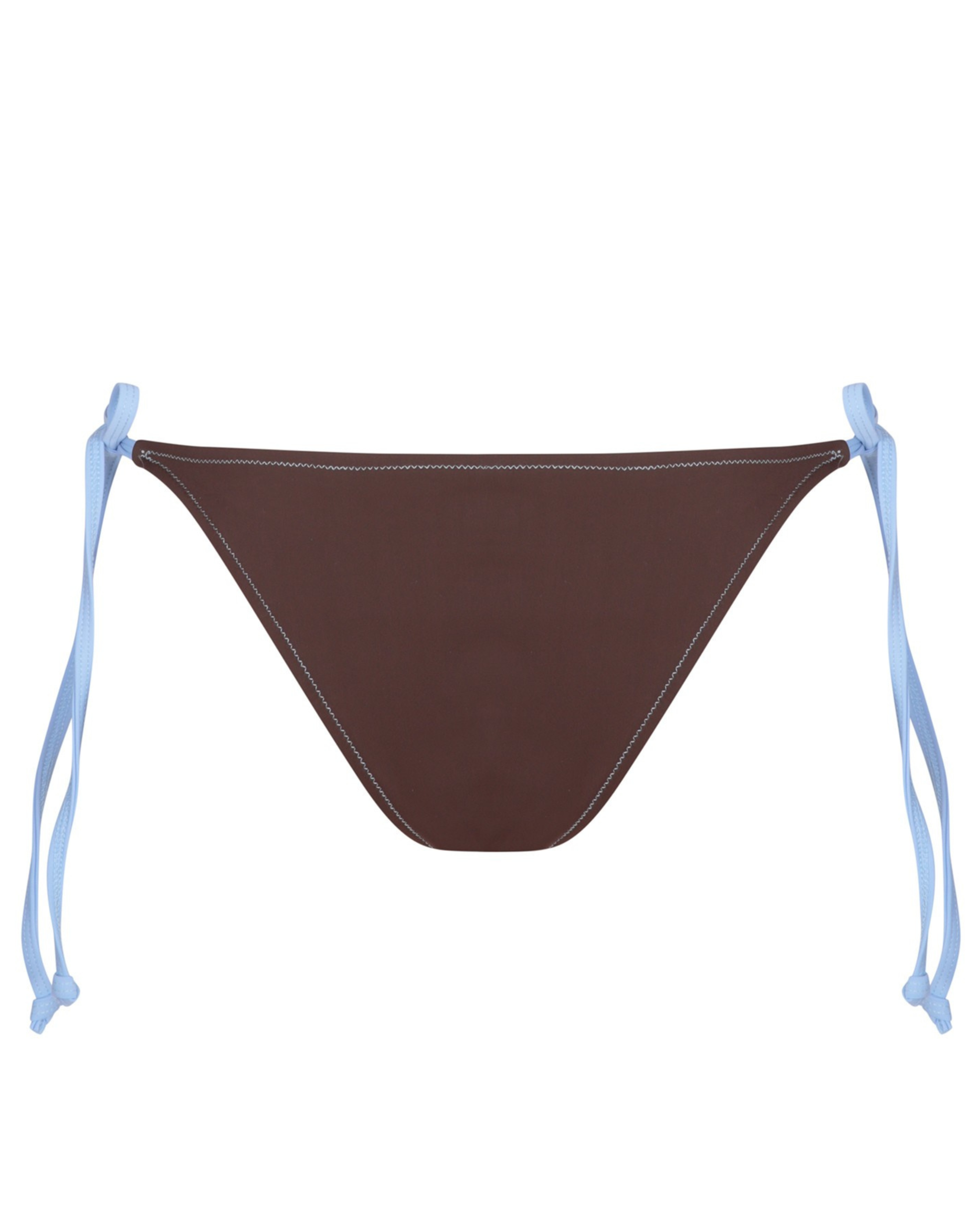 The Tiggy Bikini Bottoms - Brown & Light Blue