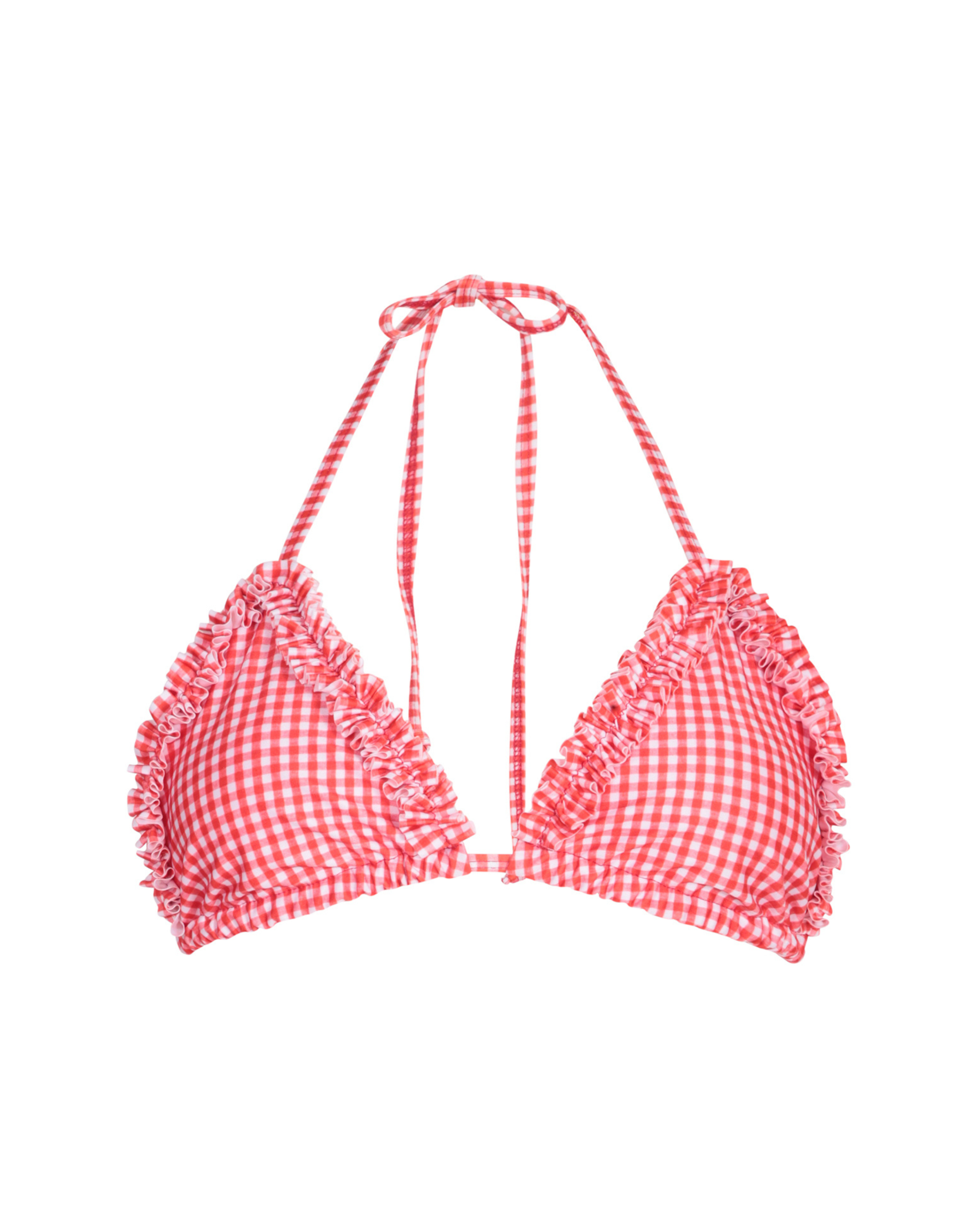 The Erin Bikini Top - Red Gingham