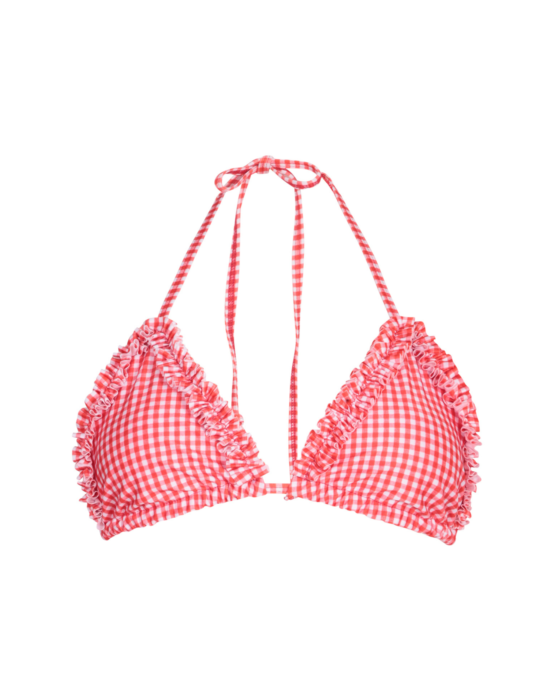 The Erin Bikini Top - Red Gingham