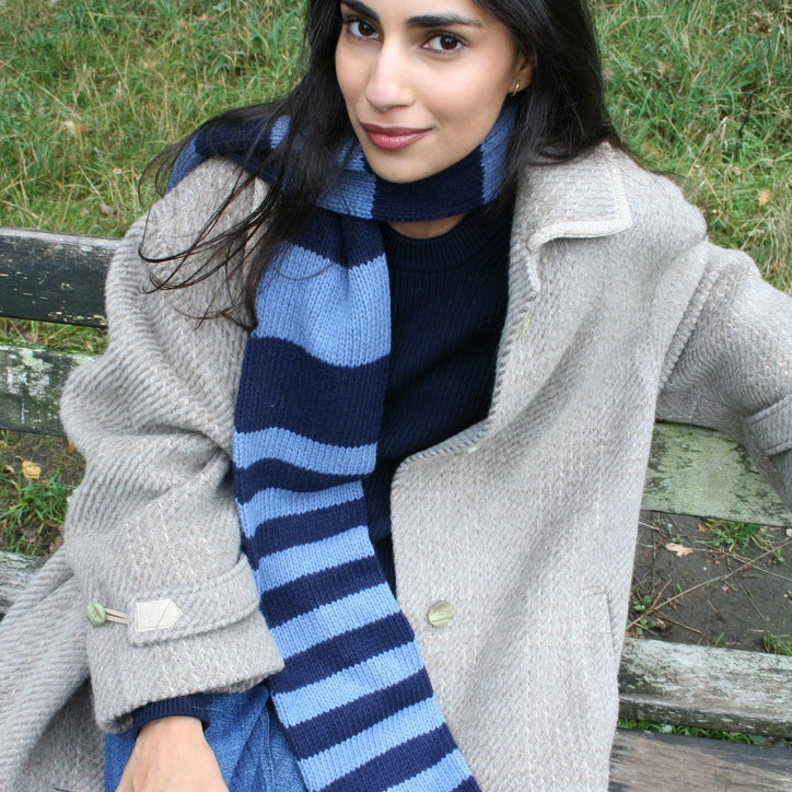 The YLH Scarf - Denim & Navy Limited Edition