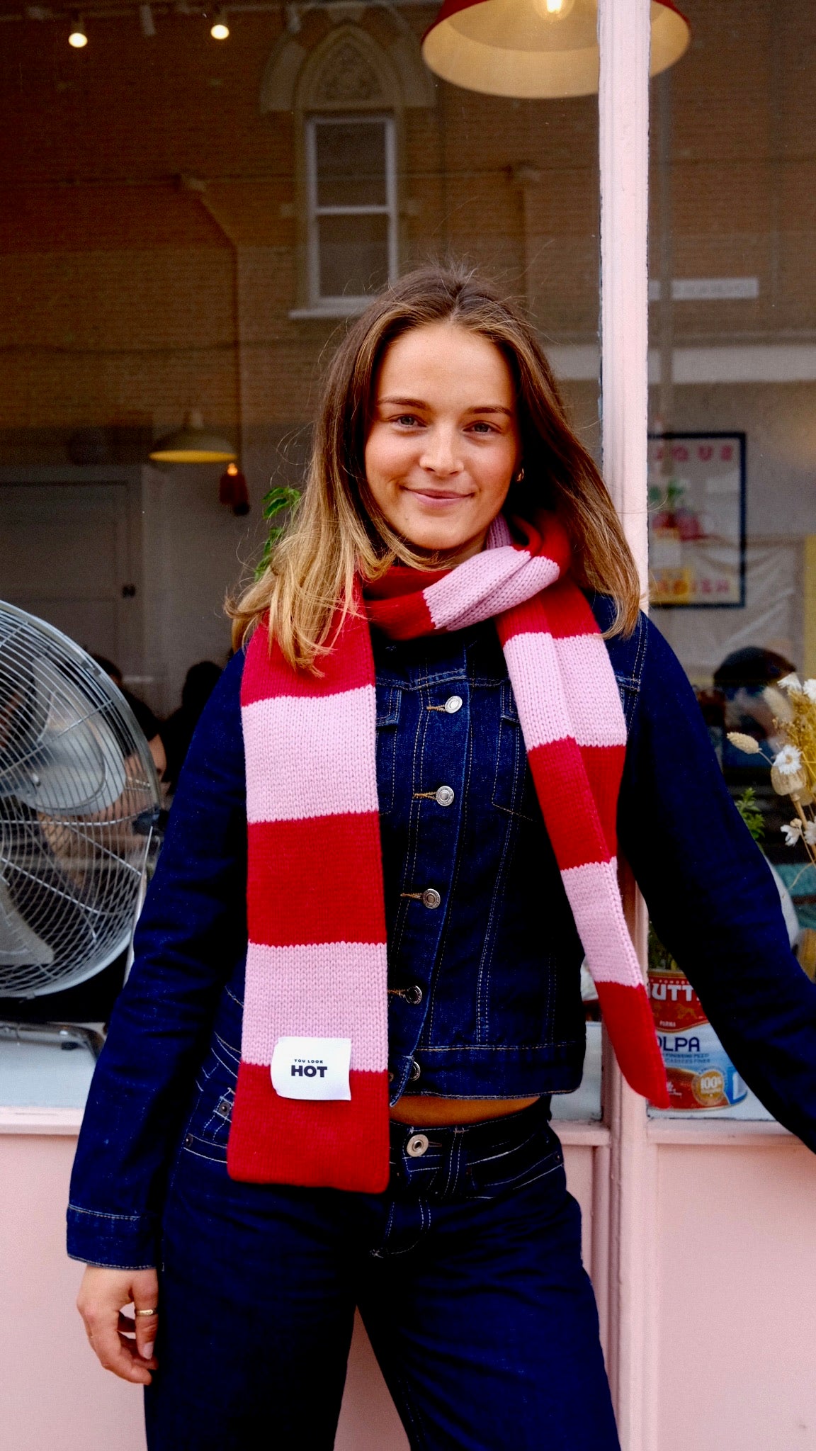 The YLH Scarf - Baby Pink & Red