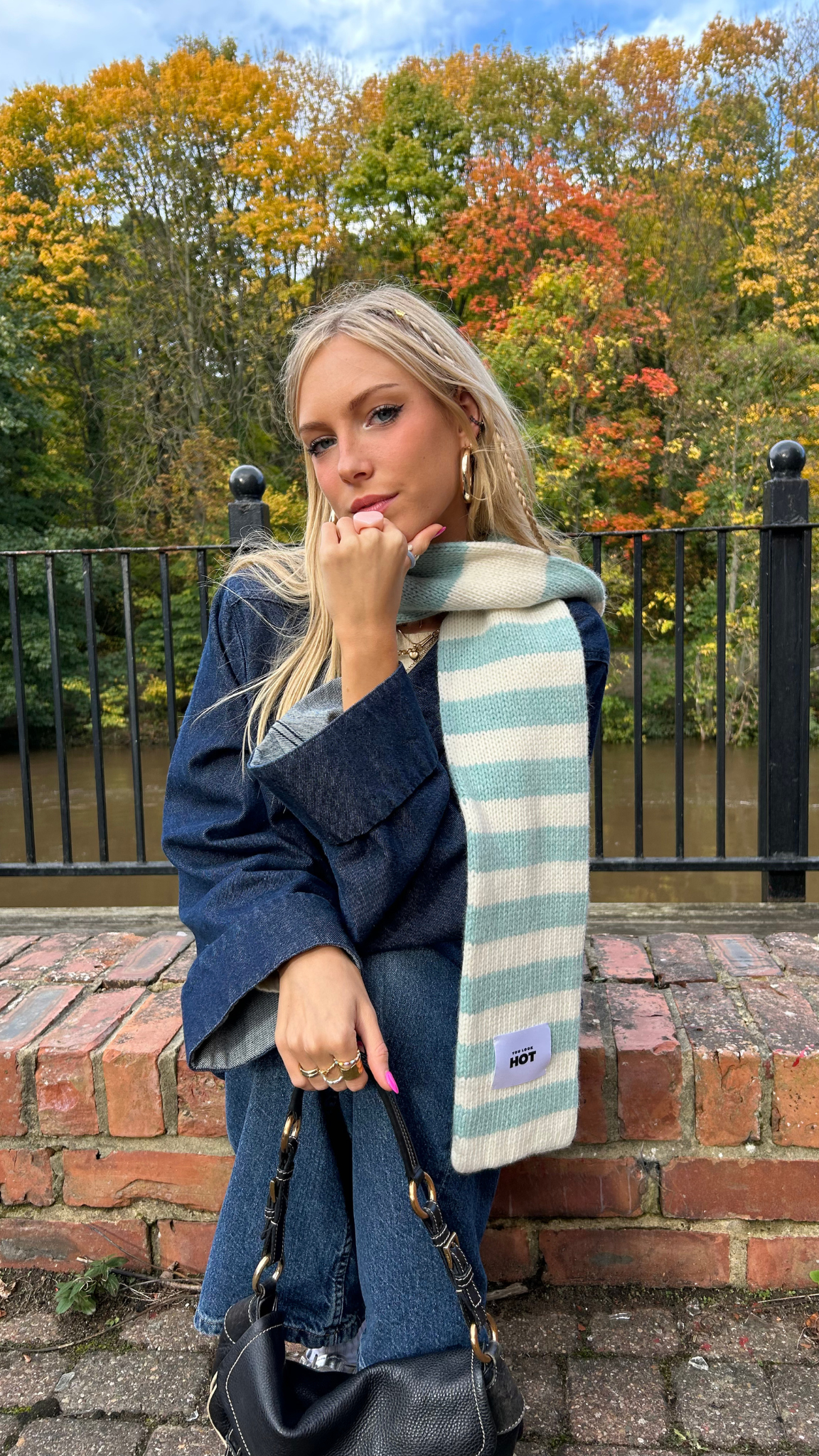 The YLH Scarf - Teal & Cream Limited Edition