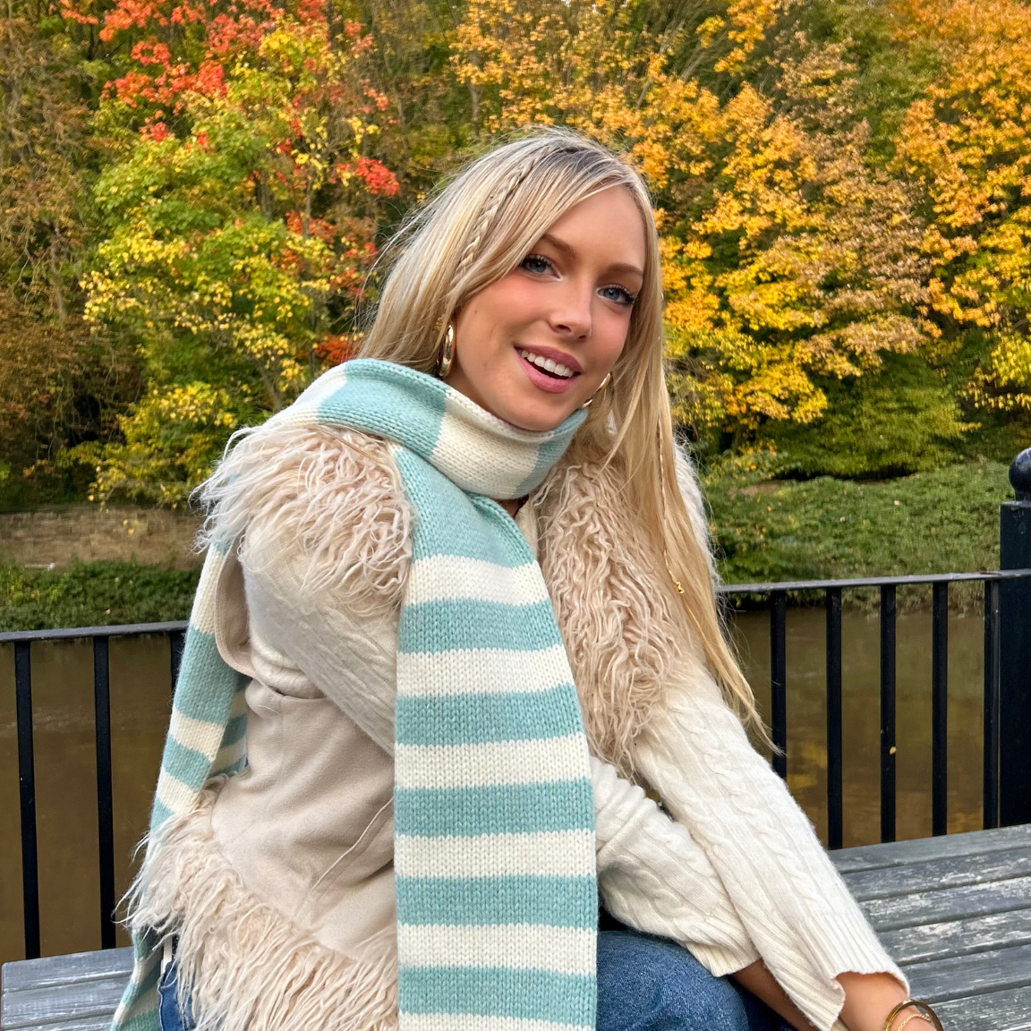 The YLH Scarf - Teal & Cream Limited Edition
