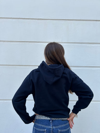 The HOT Hoodie - Navy and Polka Dots