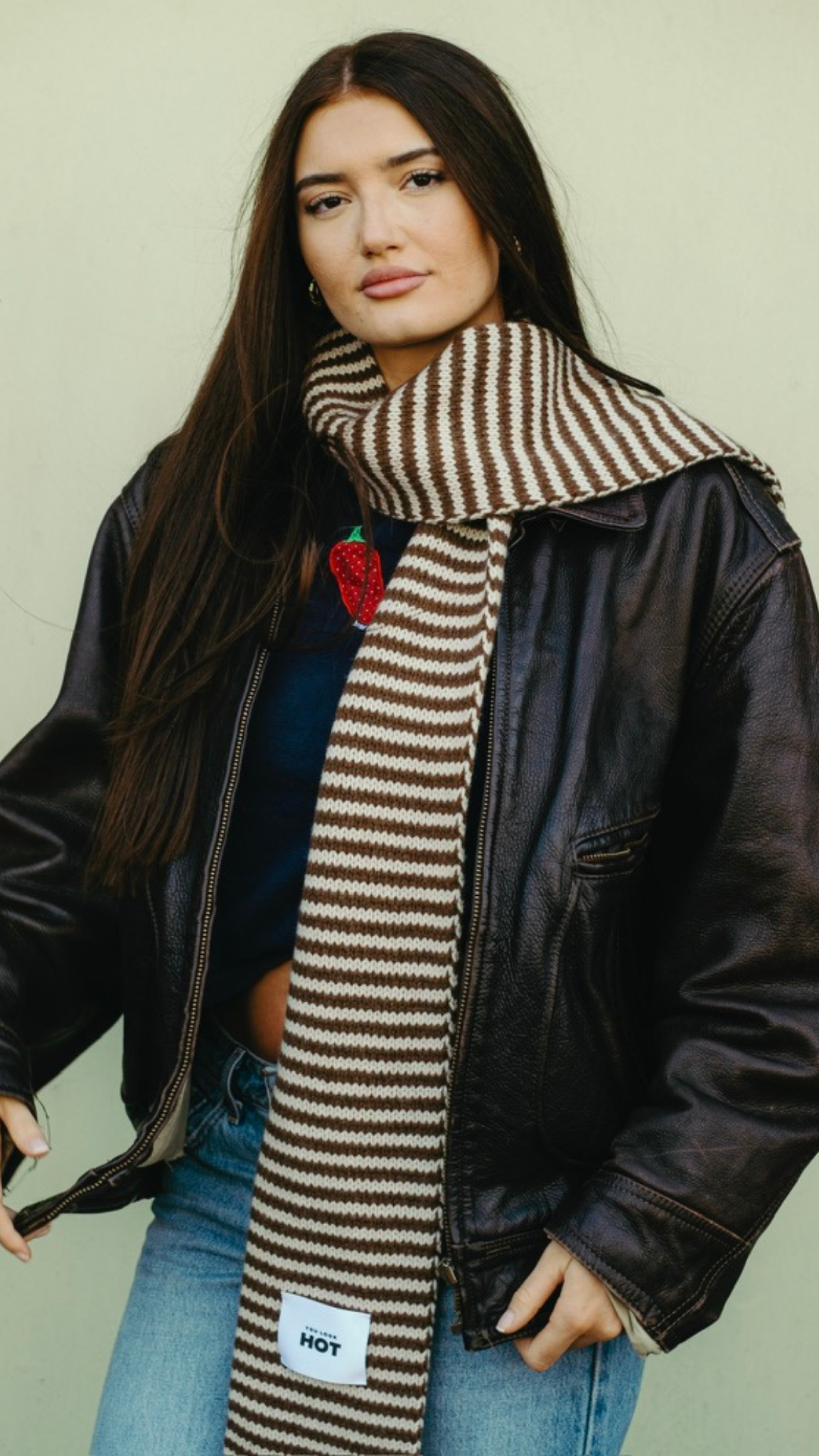 The Lorelai Scarf - Brown & Oatmeal