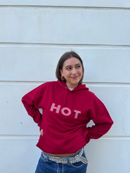 The HOT Hoodie - Red and Gingham