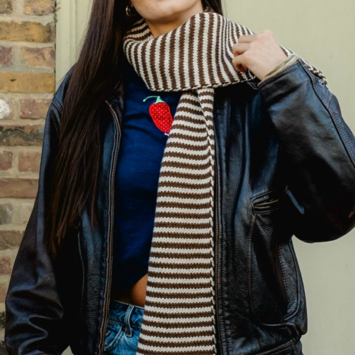 The Lorelai Scarf - Brown & Oatmeal