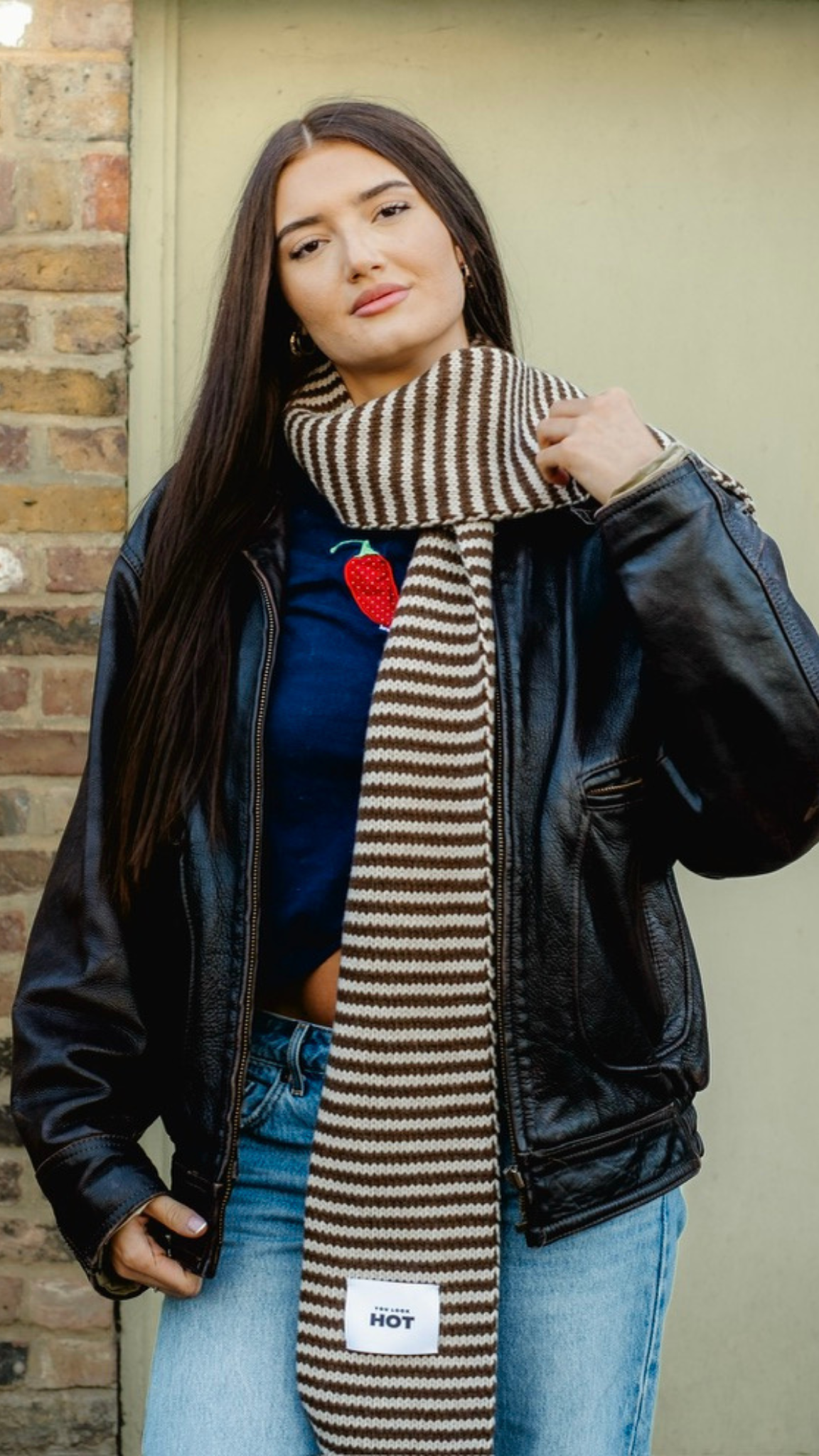 The Lorelai Scarf - Brown & Oatmeal