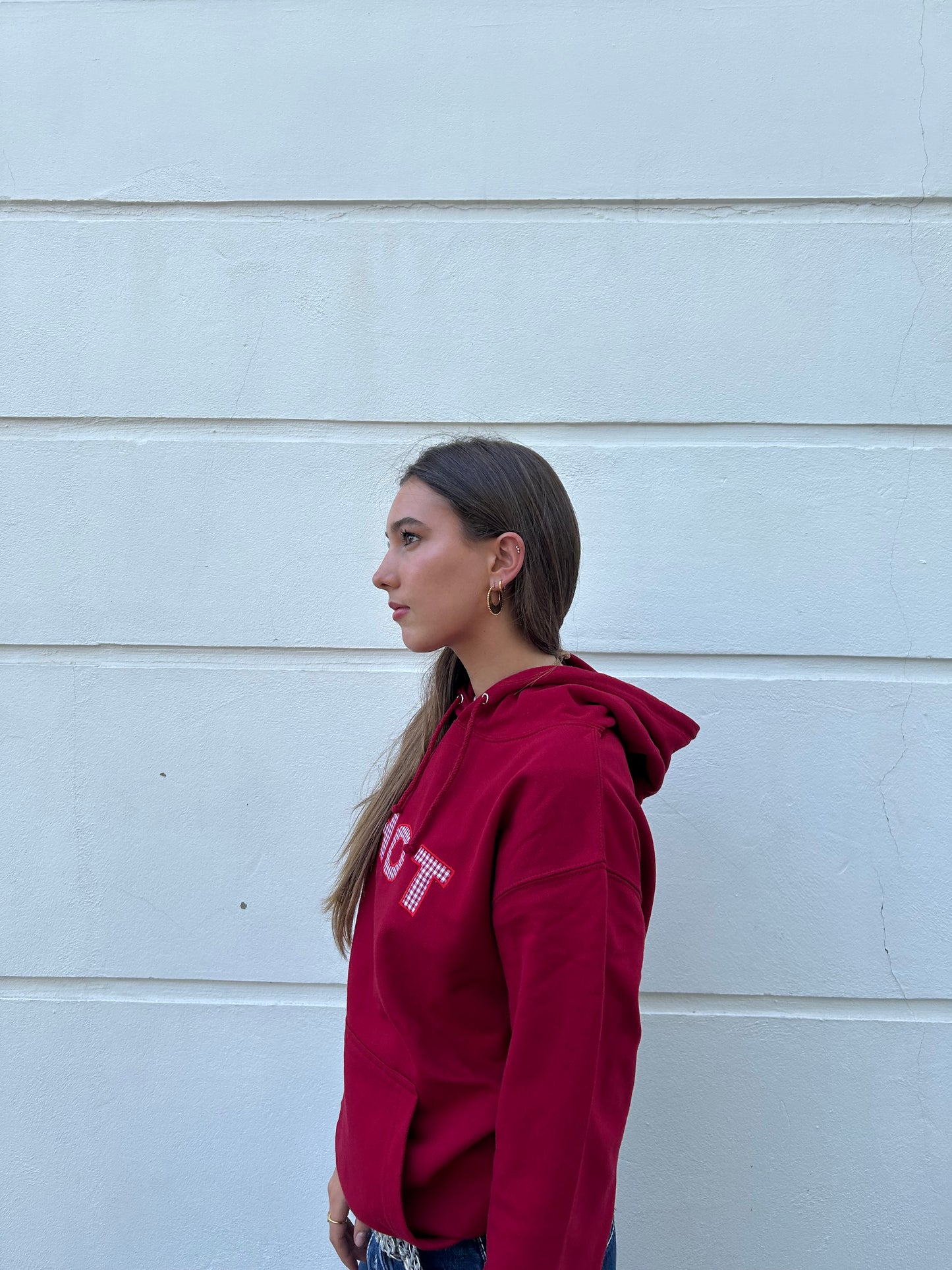 The HOT Hoodie - Red and Gingham