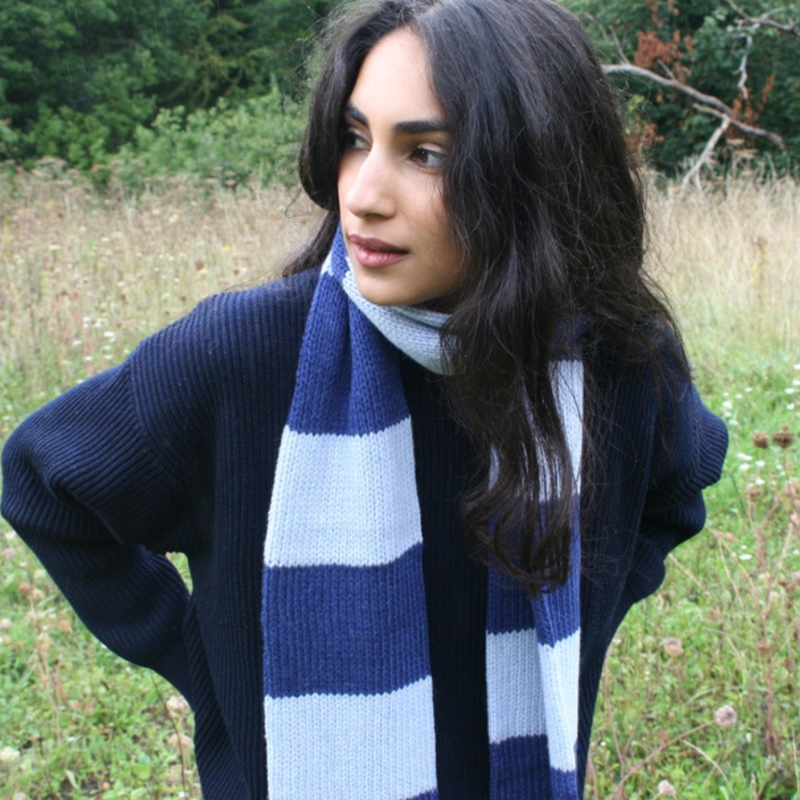 The YLH Scarf - Light Blue & Bright Blue