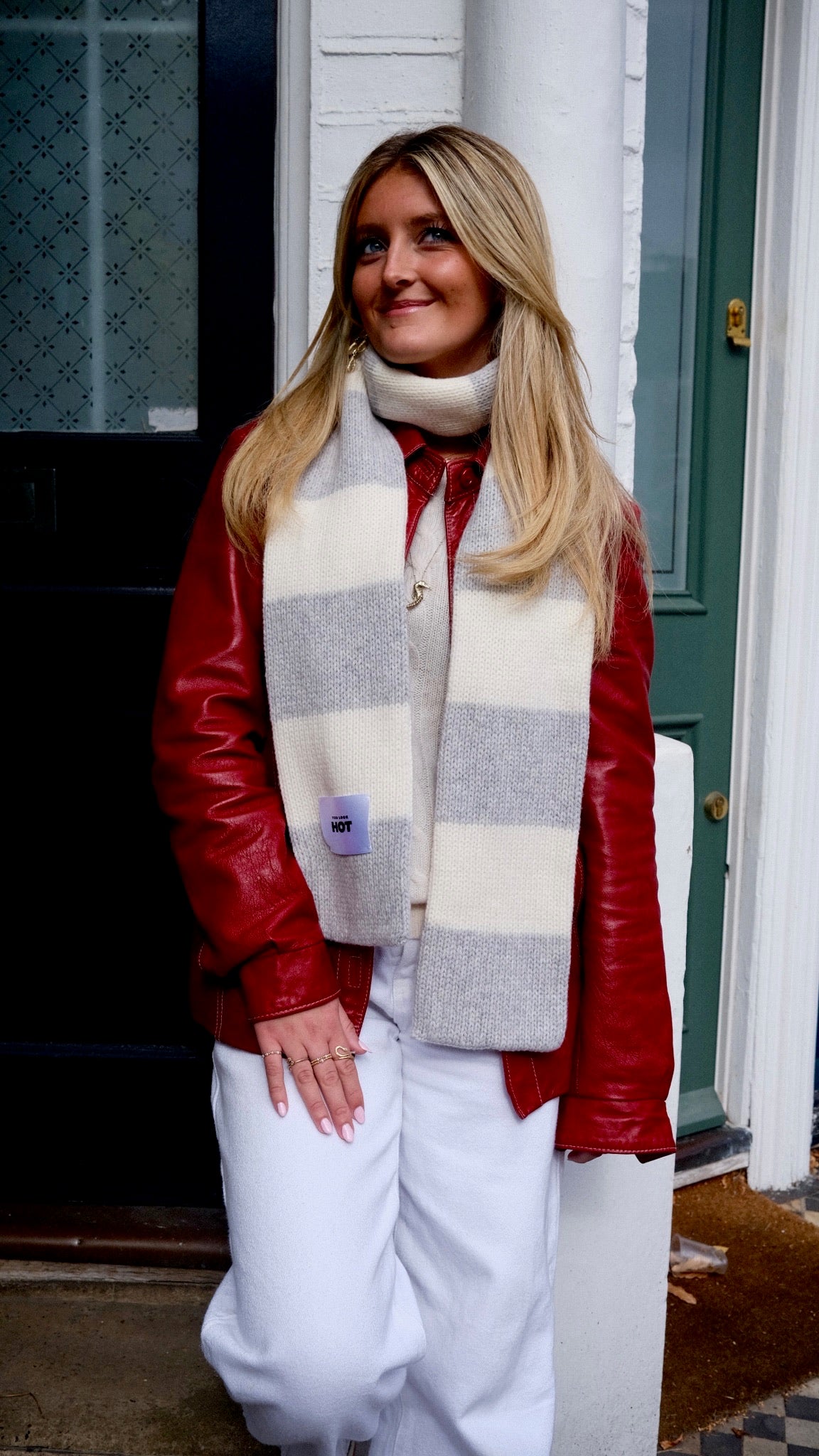 The YLH Scarf - Grey & Cream