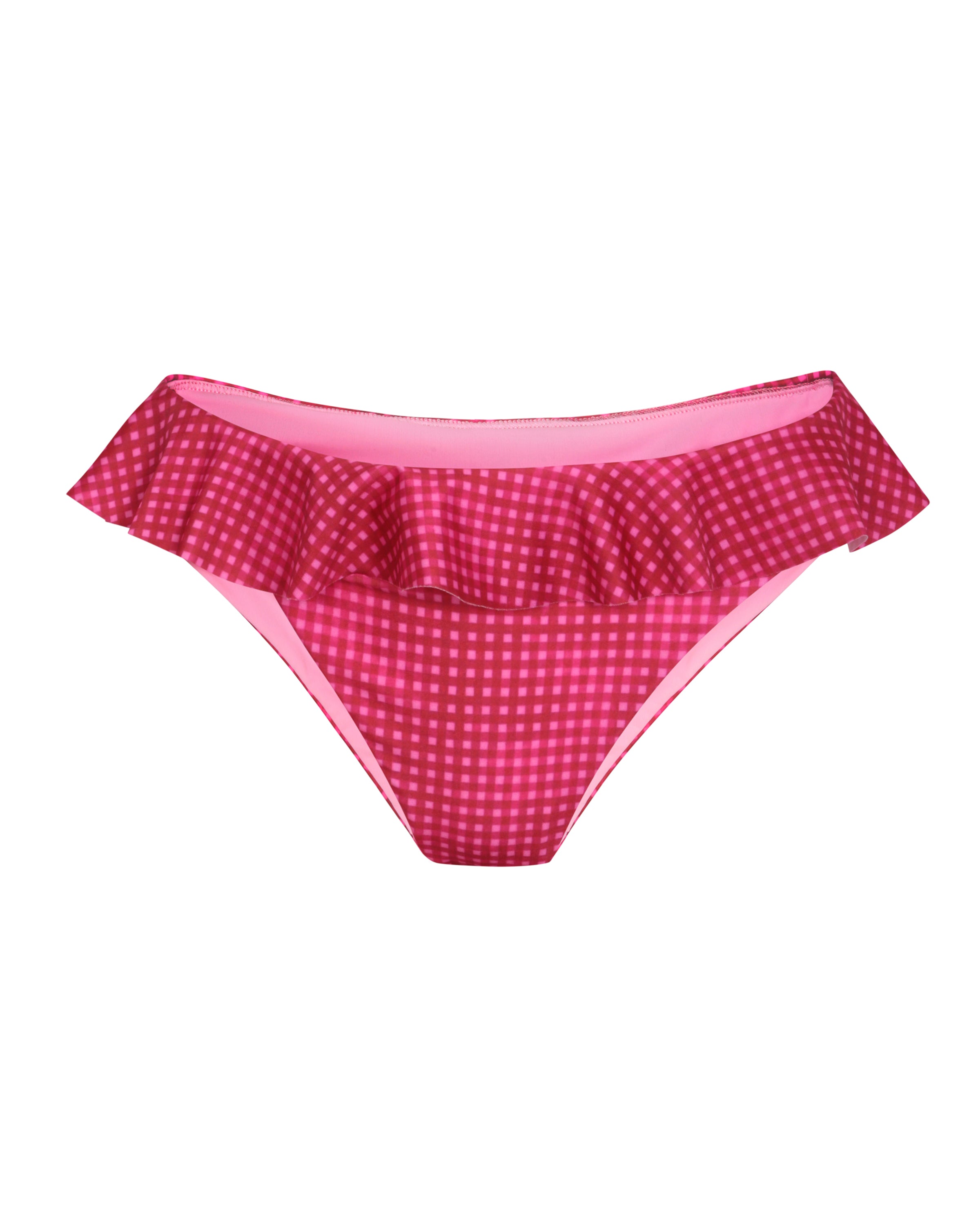 Flounce & Frill Bikini Bottoms - Pink Gingham