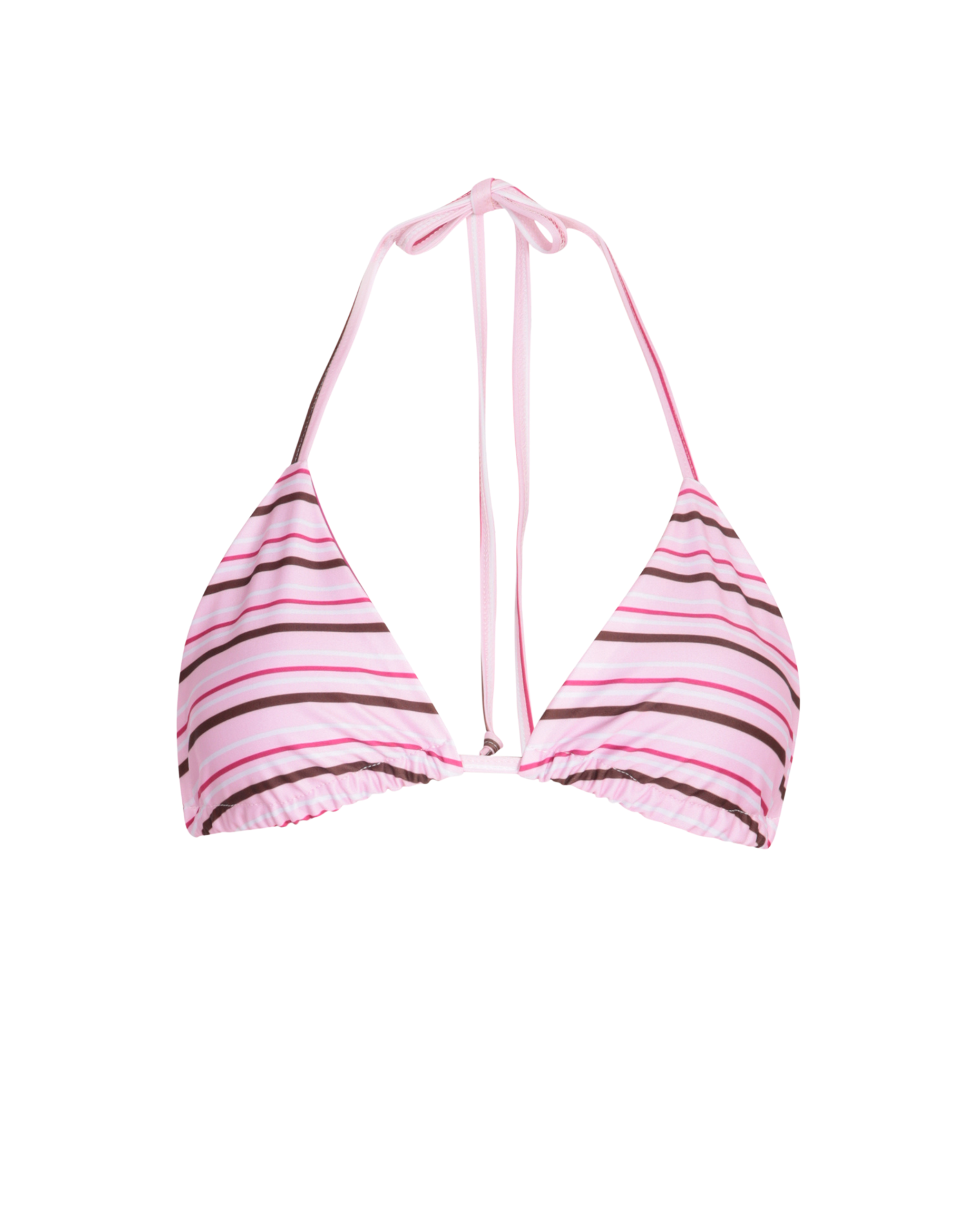 The Tiggy Bikini Top - Pink Stripes