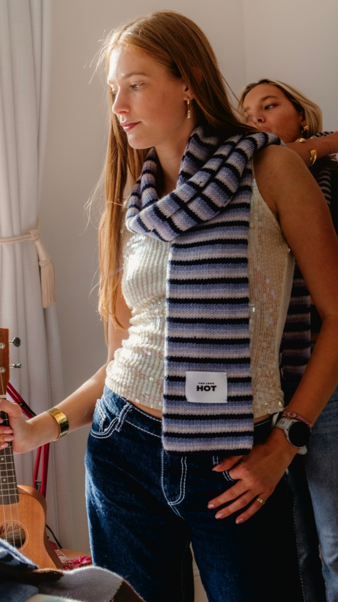 The Lorelai Scarf - Multi Blue