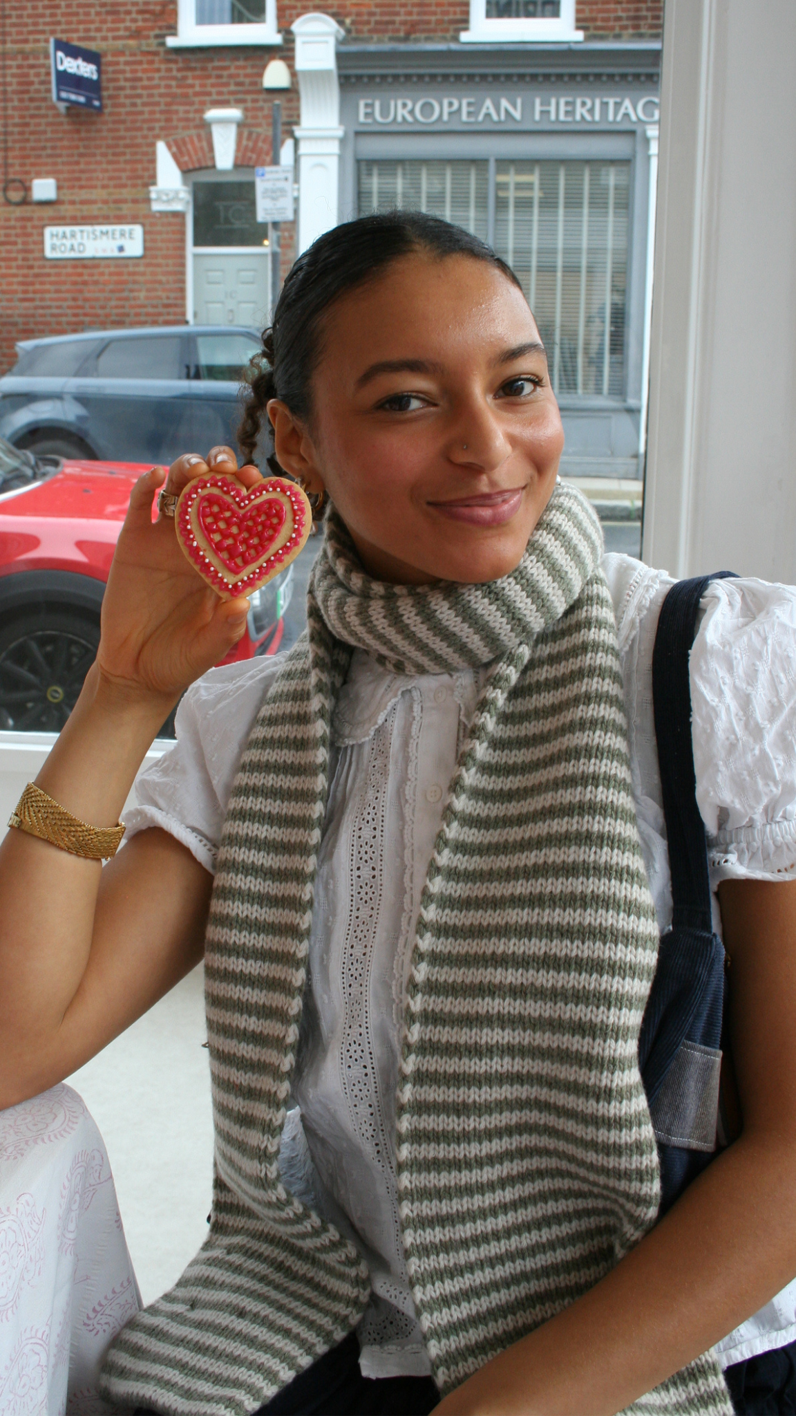 The Lorelai Scarf - Pistachio & Cream