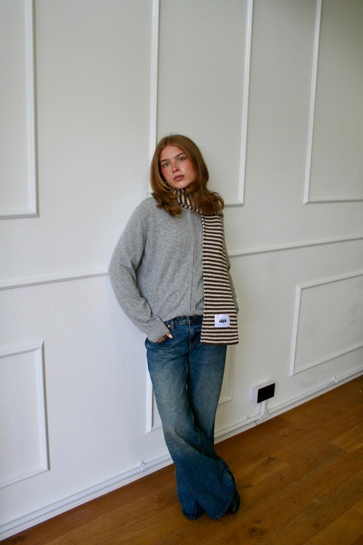 The Lorelai Scarf - Brown & Oatmeal