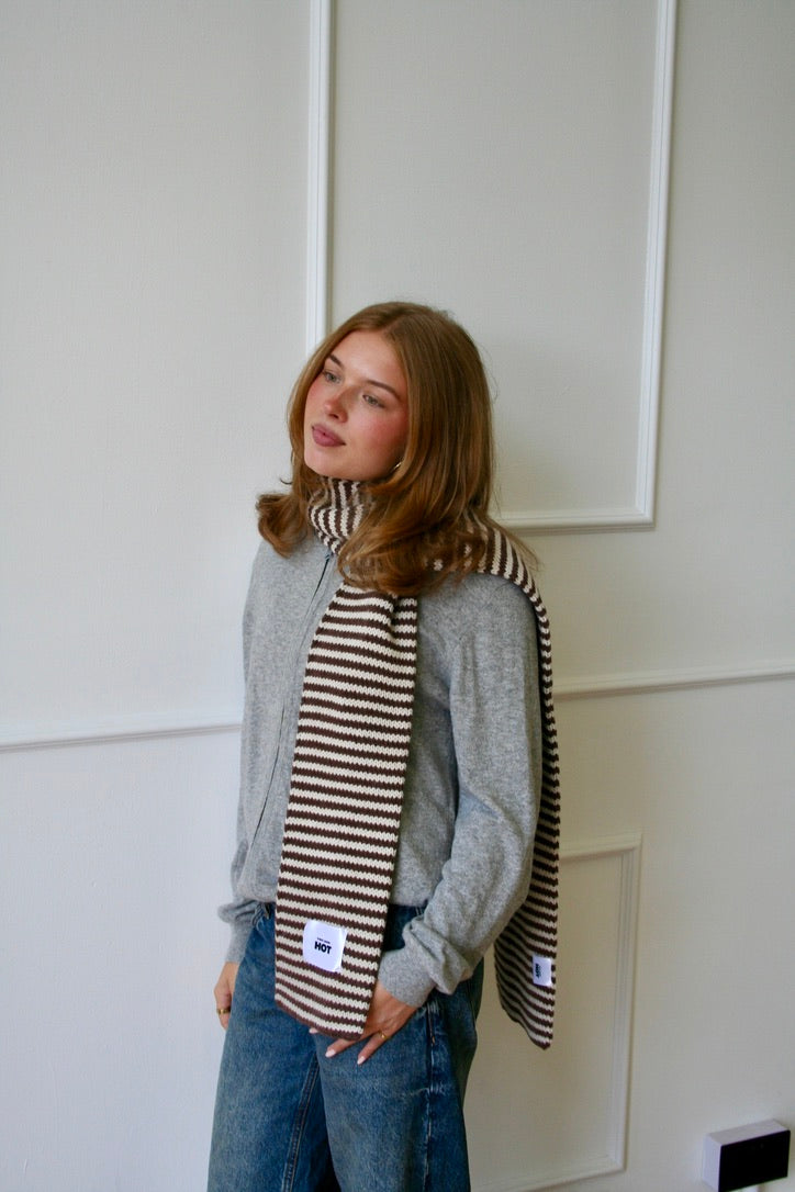 The Lorelai Scarf - Brown & Oatmeal