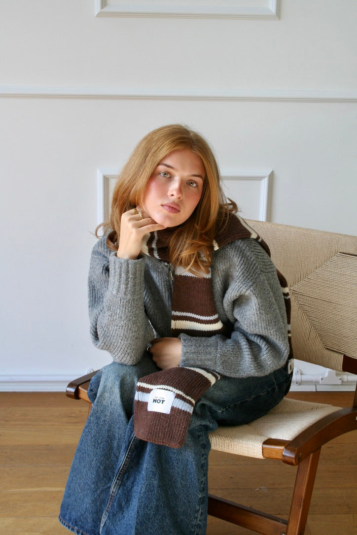 The Eliza Scarf - Brown