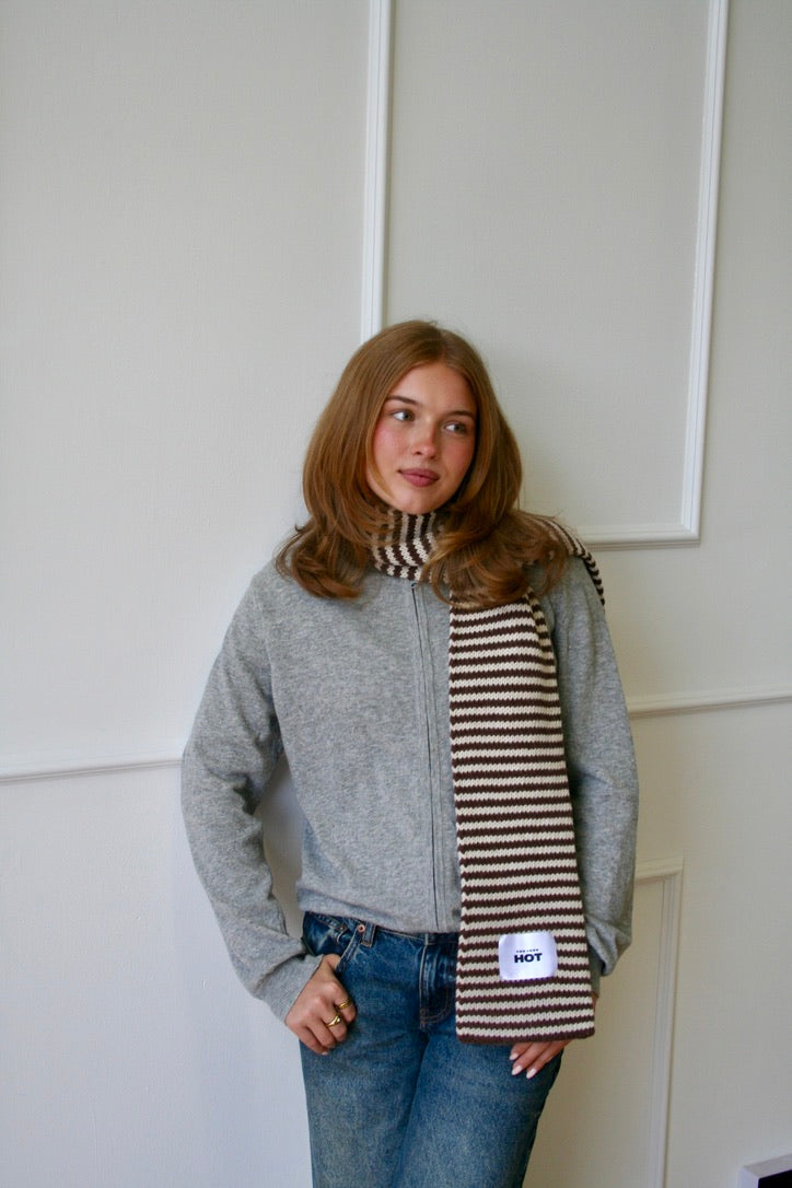 The Lorelai Scarf - Brown & Oatmeal
