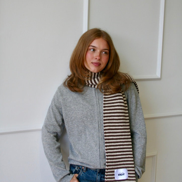 The Lorelai Scarf - Brown & Oatmeal