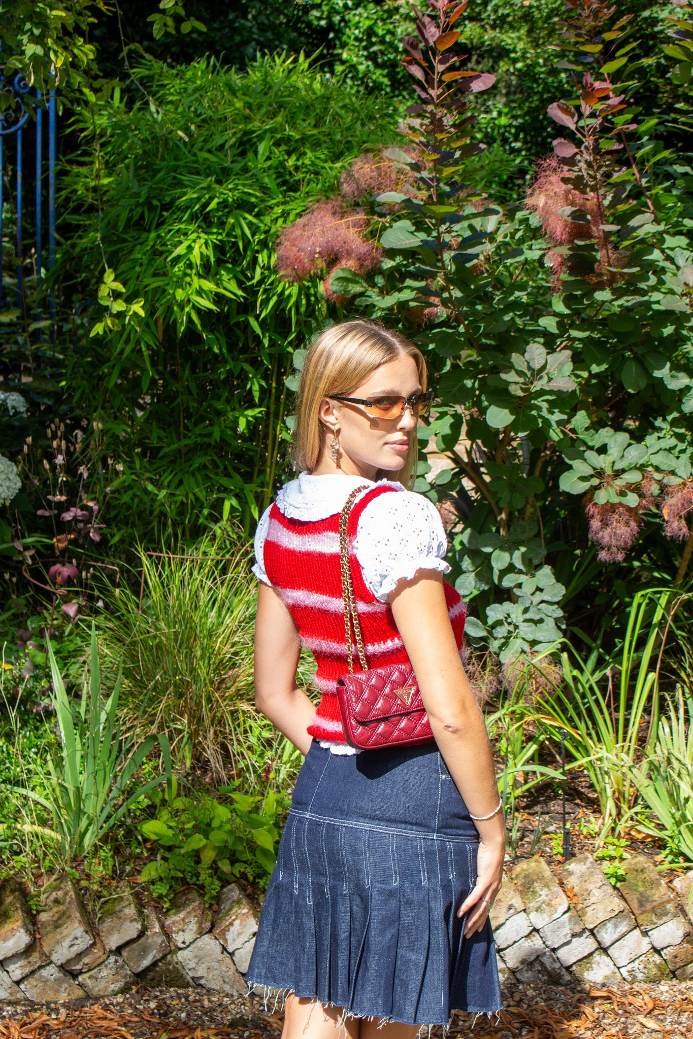 The Margot Top - Red/Pink