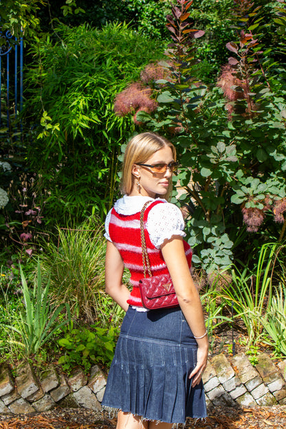 The Margot Top - Red/Pink