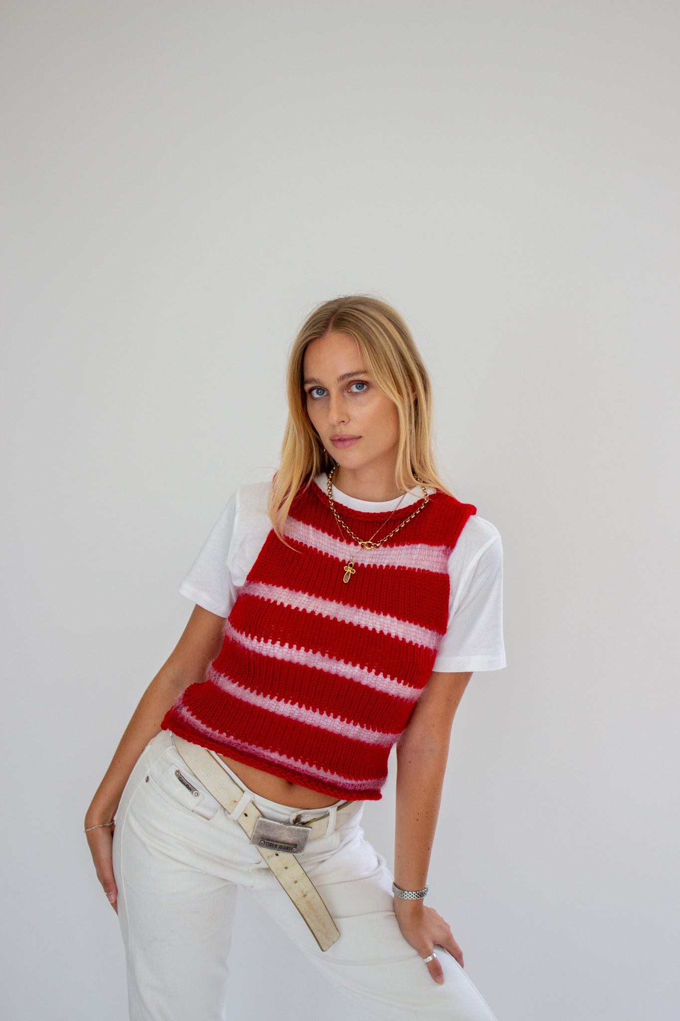 The Margot Top - Red/Pink