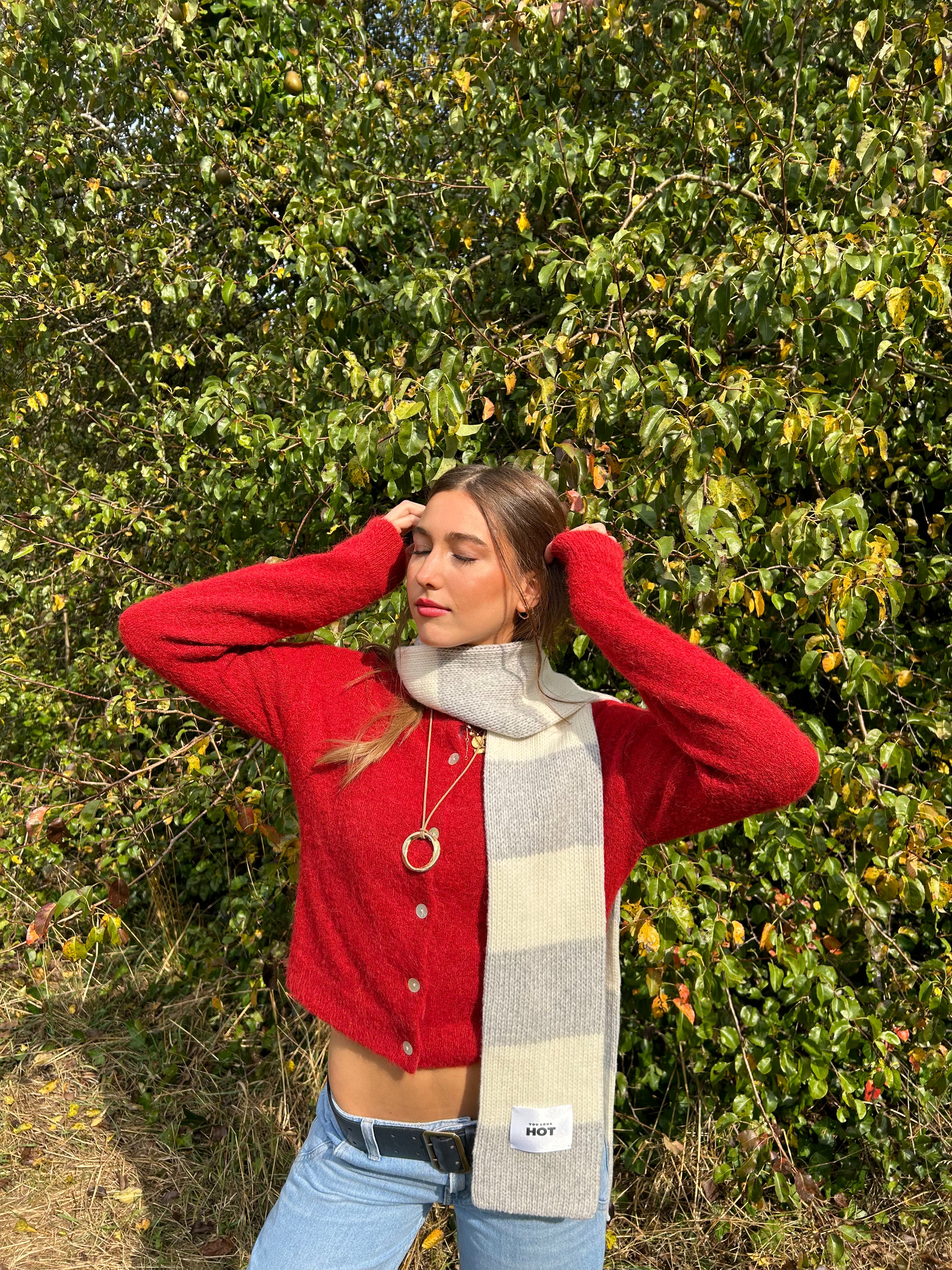 The YLH Scarf - Grey & Cream