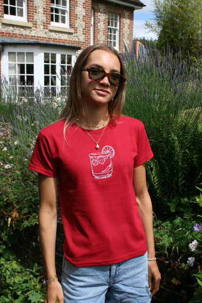 The SPICY Baby Tee - Red and Spicy Marg