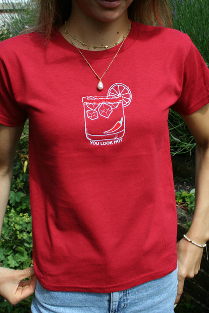 The SPICY Baby Tee - Red and Spicy Marg