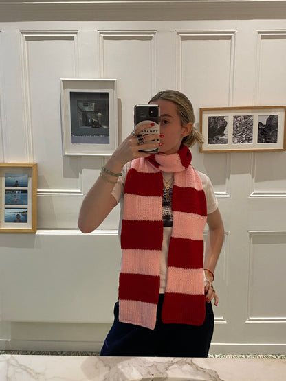 The YLH Scarf - Baby Pink/Red