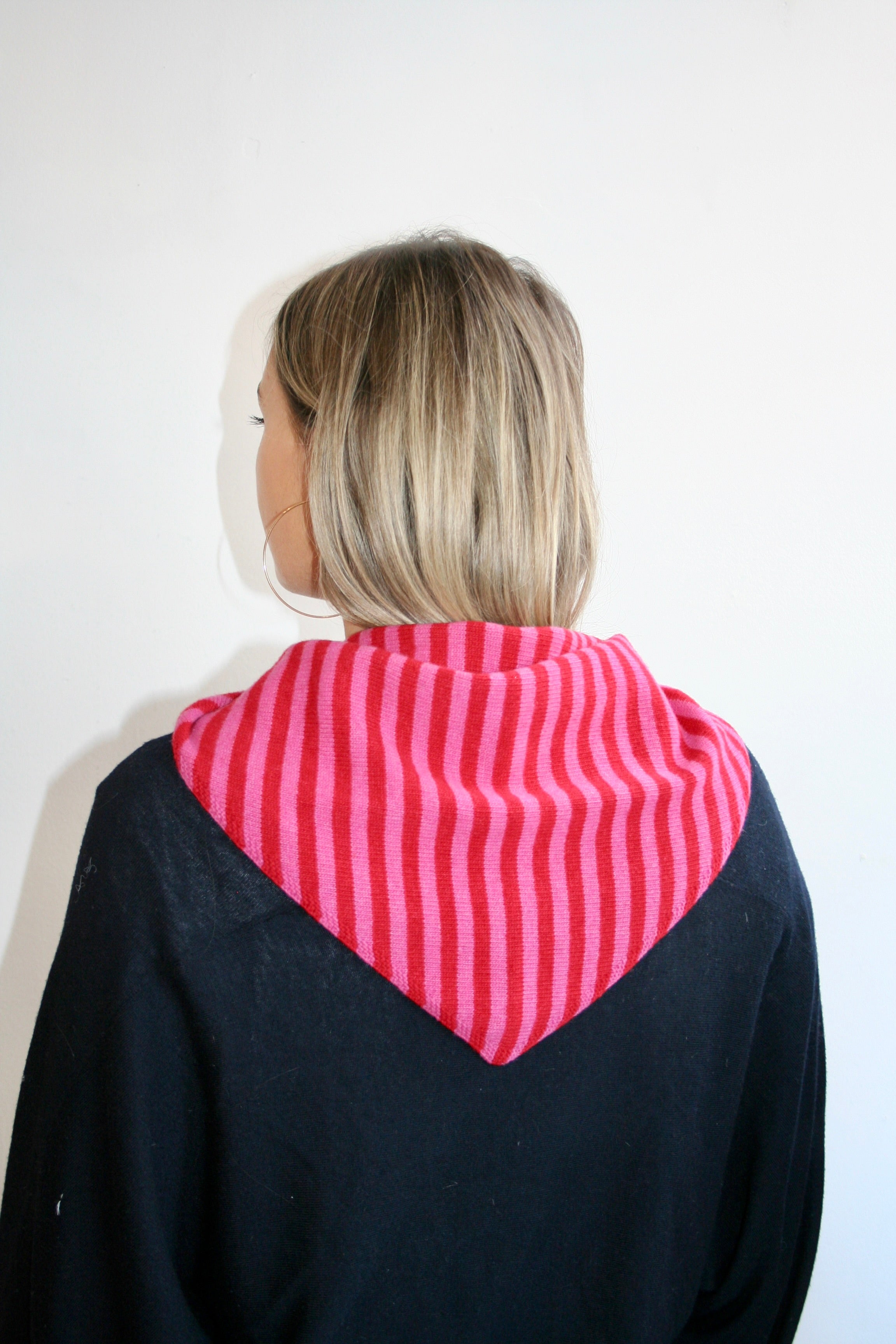 The Lily Triangle Scarf - Red & Pink